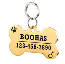 Load image into Gallery viewer, Personalized Dog ID Tags Stainless Steel Pet ID Tags for cats  and dogs