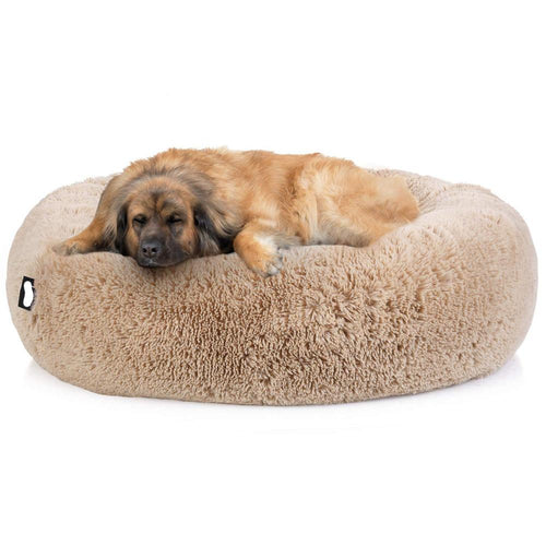 Long Plush Super Soft Pet Bed Kennel Dog Round Cat Winter Warm Sleeping Bag Puppy dog