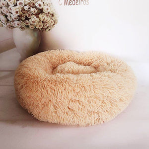 Long Plush Super Soft Pet Bed Kennel Dog Round Cat Winter Warm Sleeping Bag Puppy dog