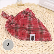 Load image into Gallery viewer, Dog Bandanas Large Pet Scarf Pet Bandana For Dog Cotton Plaid  ties Collar  Dog Scarf Large Dog Accessories