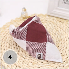 Load image into Gallery viewer, Dog Bandanas Large Pet Scarf Pet Bandana For Dog Cotton Plaid  ties Collar  Dog Scarf Large Dog Accessories