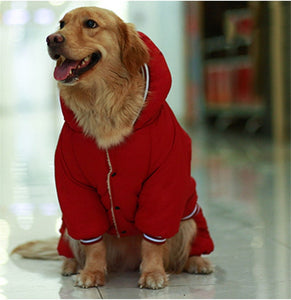 Fleece Big Dog Winter Clothes Warm Thick flight jacket Hooded  Pet Dog coat  Jacket for small/Large dogs Husky German shepherd