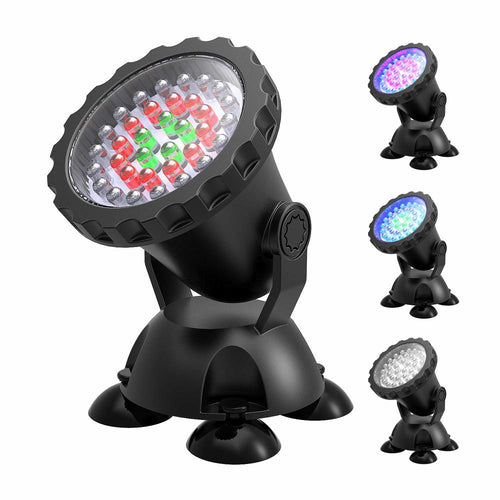 12V Submersible Spotlight with Color Changing LEDs for Garden Pond Pool Fish Tank