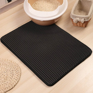 Double-Layer Litter Mat Pet Carpet Cat Sand Cat Toilet Mat Cats Waterproof Mats For Pets Cats Trapper Foldable EVA Non-slip Mats