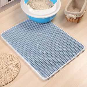 Double-Layer Litter Mat Pet Carpet Cat Sand Cat Toilet Mat Cats Waterproof Mats For Pets Cats Trapper Foldable EVA Non-slip Mats