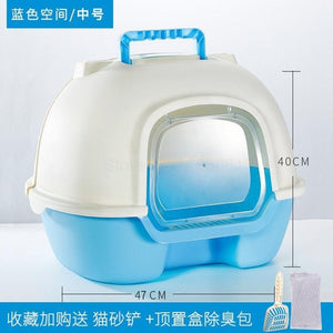 Fully Enclosed Cat Litter Basin Cat Toilet Deodorization Extra Large Anti-splash Cat Salad Stool Basin