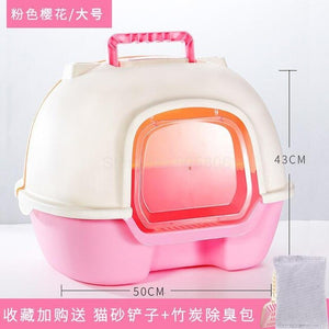 Fully Enclosed Cat Litter Basin Cat Toilet Deodorization Extra Large Anti-splash Cat Salad Stool Basin