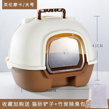 Load image into Gallery viewer, Fully Enclosed Cat Litter Basin Cat Toilet Deodorization Extra Large Anti-splash Cat Salad Stool Basin