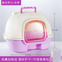 Load image into Gallery viewer, Fully Enclosed Cat Litter Basin Cat Toilet Deodorization Extra Large Anti-splash Cat Salad Stool Basin