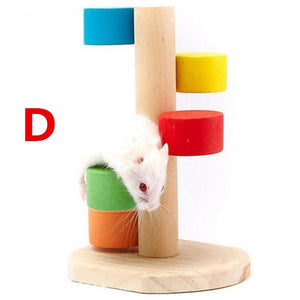 New Hamster Wooden Toy Set Tube Tunnel Cage Seesaw House