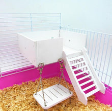 Load image into Gallery viewer, New Hamster Wooden Toy Set Tube Tunnel Cage Seesaw House