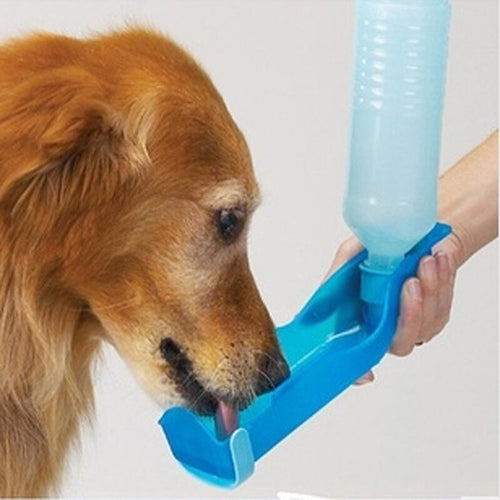 Dog Water Bottle Feeder With Bowl Plastic Portable 250ml Water