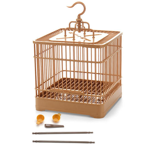 Bird Carrier Parrot Retro Square Travel Cage for Small Birds