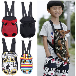 Dog Front Chest Backpack Five Holes Backpack Dog Outdoor Bag Strap bag