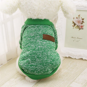 Classic Dog Clothes Warm Puppy Outfit Pet Jacket Coat Winter Dog Clothes Soft Sweater Clothing For Small Dogs