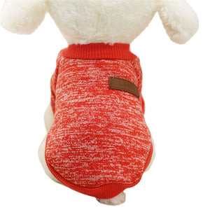 Classic Dog Clothes Warm Puppy Outfit Pet Jacket Coat Winter Dog Clothes Soft Sweater Clothing For Small Dogs