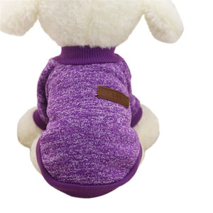 Classic Dog Clothes Warm Puppy Outfit Pet Jacket Coat Winter Dog Clothes Soft Sweater Clothing For Small Dogs