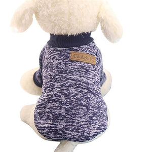 Classic Dog Clothes Warm Puppy Outfit Pet Jacket Coat Winter Dog Clothes Soft Sweater Clothing For Small Dogs