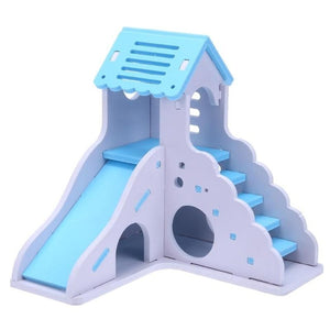 Wooden Hamster Staircase Sleeping House