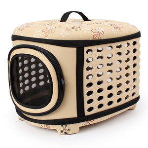 Collapsible Dog Bag Pet Carrier House with Hard Cover Expandable Pet Travel Small Dog