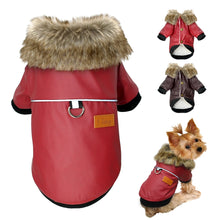 Load image into Gallery viewer, Waterproof Dog Clothes Leather Coat Winter Dog Jacket Coat For Small Dogs Pets Pug French Bulldog