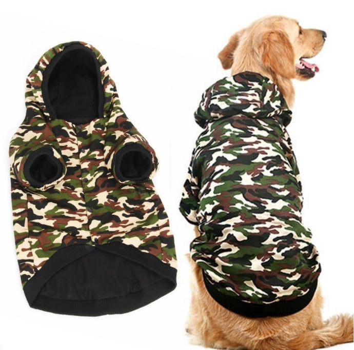Large Dog Clothes Pet Jacket Camo Warm Costume  Big Dogs 3XL-7XL