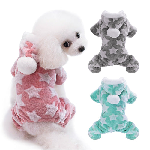 Cute Dog Clothes Jumpsuit Warm Winter Puppy Cat Coat Costume Pet Clothing Outfit For Small Medium Dogs Cats