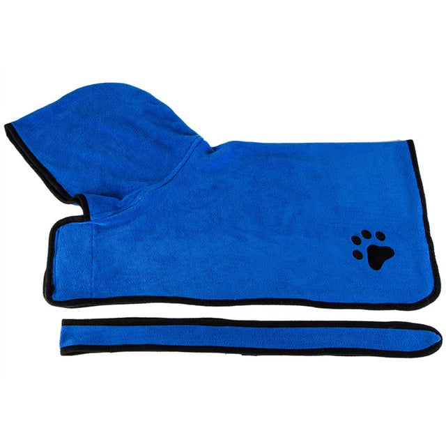 Dog Bathrobe XS-XL Pet Dog Bath Towel for Small Medium Large Dogs 400g Microfiber Super Absorbent Pet Drying Towel