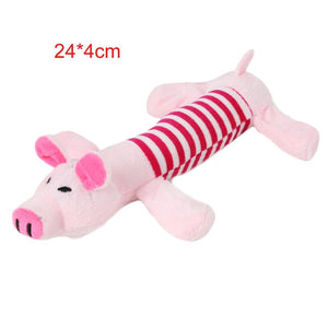 1pc Plush Dog Toys Squeaky Bone Ice Cream Carrot Puppy Chew Toy