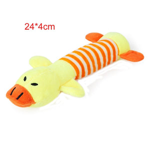 1pc Plush Dog Toys Squeaky Bone Ice Cream Carrot Puppy Chew Toy