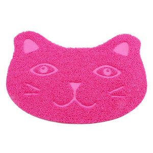 Pet Cat Toilet Mat PVC Waterproof Kitten Cute Cat Face