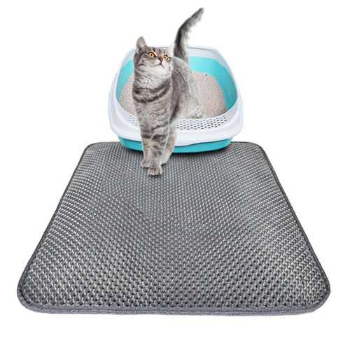 Waterproof Pet Cat Litter mat Double Layer Trapping Pet Cat Litter,Available in 5 colors