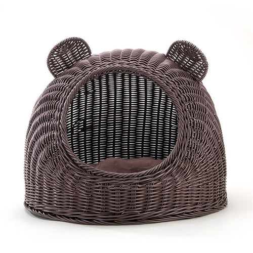 Sleeping Bed Woven Cave Bed for Cats Kitty Condo House Sleeping