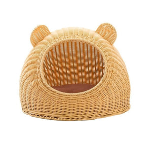 Sleeping Bed Woven Cave Bed for Cats Kitty Condo House Sleeping