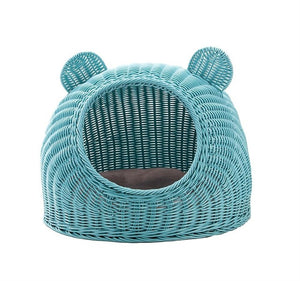 Sleeping Bed Woven Cave Bed for Cats Kitty Condo House Sleeping