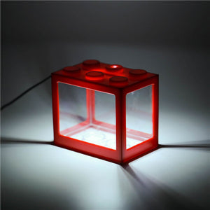 6 colors Mini Aquarium USB LED Light Lamp Fish Tank home office  Tea Table   decoration