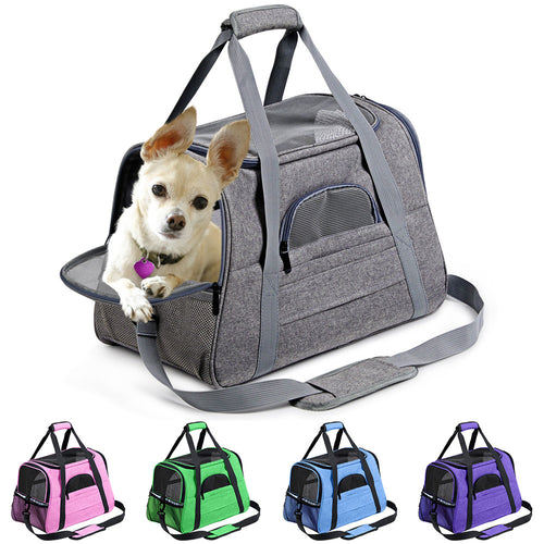 Dog Carrier Portable Pet Backpack  Carrier Outgoing Small Dog Travel Bag Soft Side Breathable  Carrier