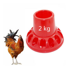 Load image into Gallery viewer, 2Kg Poultry Feeding Tools Red Plastic Chicken  Feeders