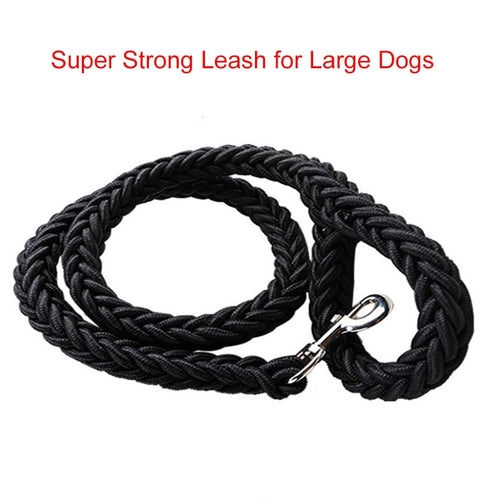 L/XL Super Strong Coarse Nylon Dog Leash Army Green Canvas Double Row Adjustable Dog Collar For Medium Large Dogs 130cm