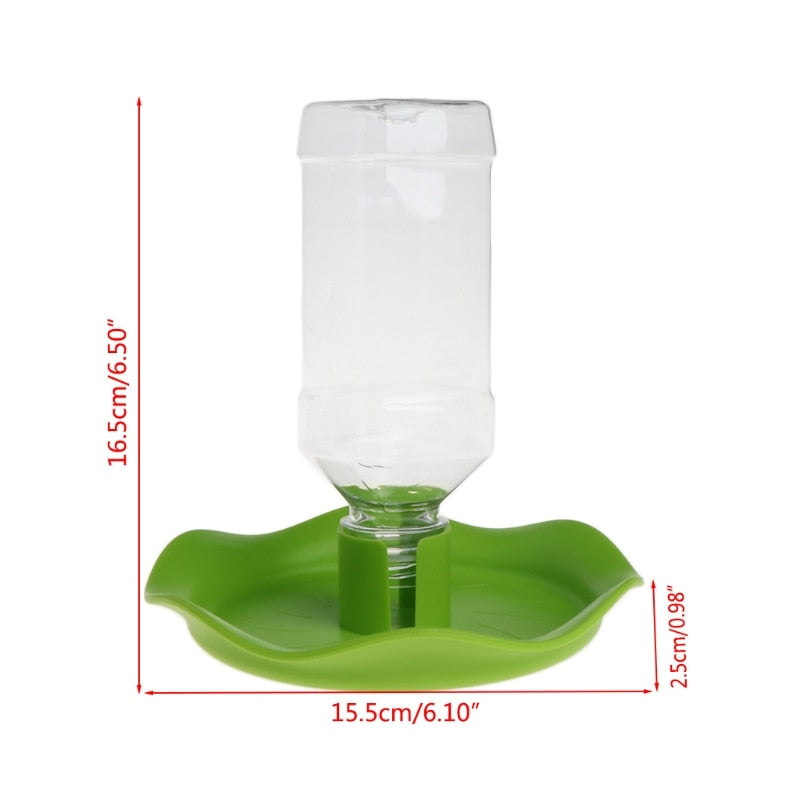 Reptile Water Drinker Basin Stand Lizard Feeder Dish Bowl Bottle