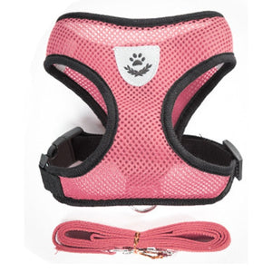 Breathable Small Dog Pet Harness and Leash Set Puppy dog Vest Harness